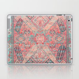 Blush Pink and Aqua Blue Antique Persian Rug Vintage Oriental Carpet Print Laptop Skin