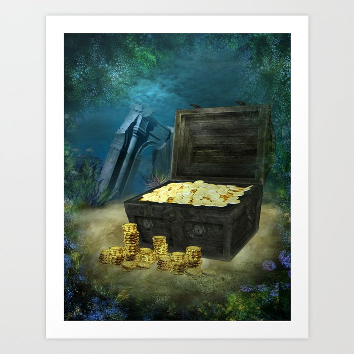 Treasure Chest Art Print By Fantasyartdesigns Society6