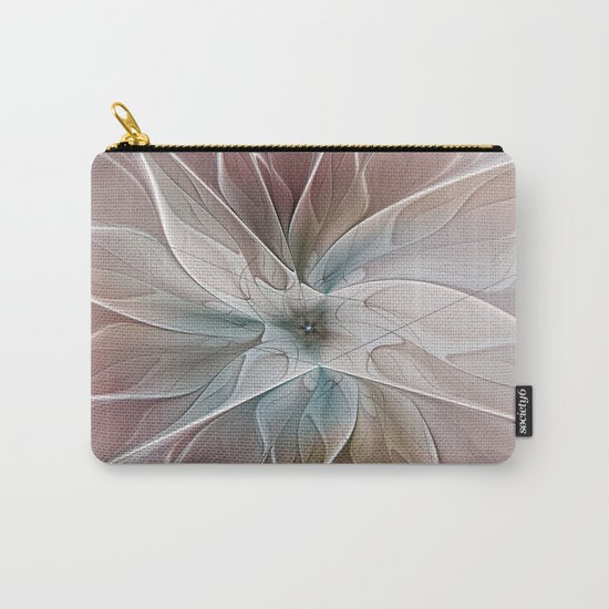 A Floral Friend, Abstract Fractal Art Carry-All Pouch