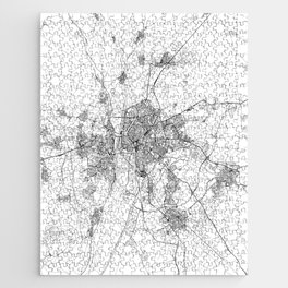 Seville White Map Jigsaw Puzzle