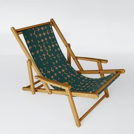 Midcentury modern geometric 01 green Sling Chair