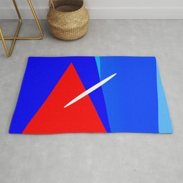  RED BLUE WHITE HARMONY BETWEEN LINES Area & Throw Rug