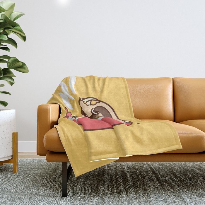 Chicken Noodle Puglie Soup Throw Blanket by Puglie Pug | Society6