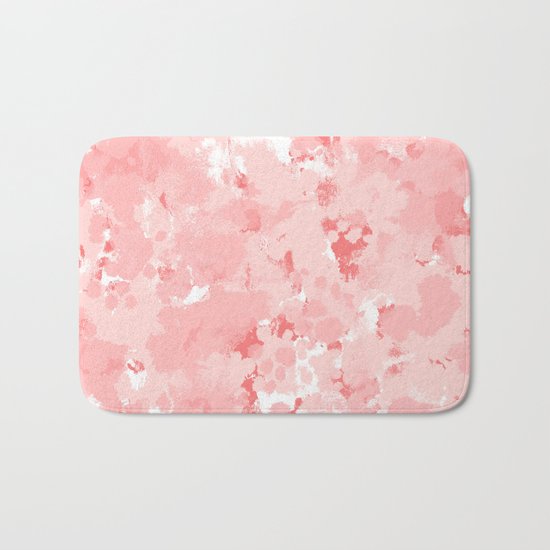 Grace - watercolor modern minimal abstract painting pink pastel office decor Bath Mat