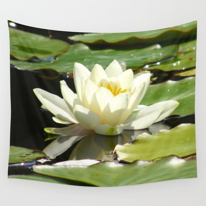 Lily Lochan's Single Water Lilly Wall Tapestry