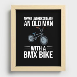 BMX Bike Racing Mini Freestyle Rider Recessed Framed Print