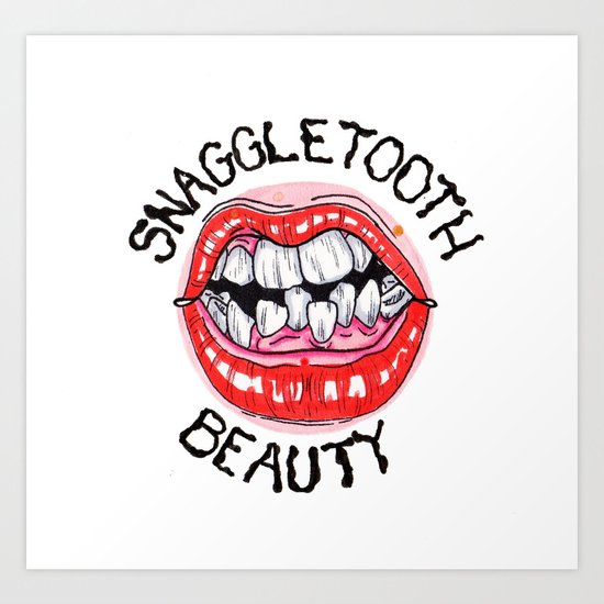 Snaggletooth Beauty Art Print