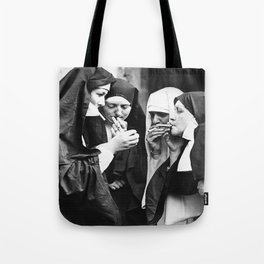 Smoking Nuns Tote Bag