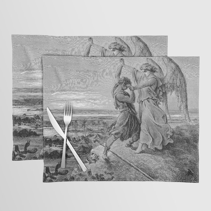 Jacob Wrestles With the Angel - Gustave Dore Placemat