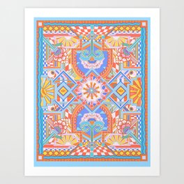 Floral Kaleidoscope Art Print