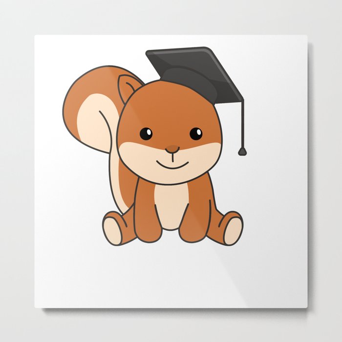 Kindergarten Nailed It Squirrel Graduation Metal Print