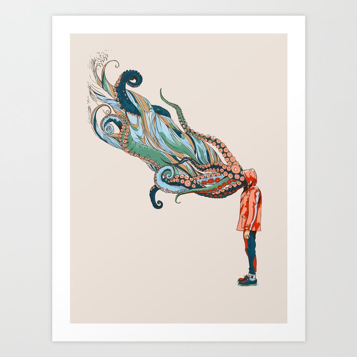 Octopus in me Art Print