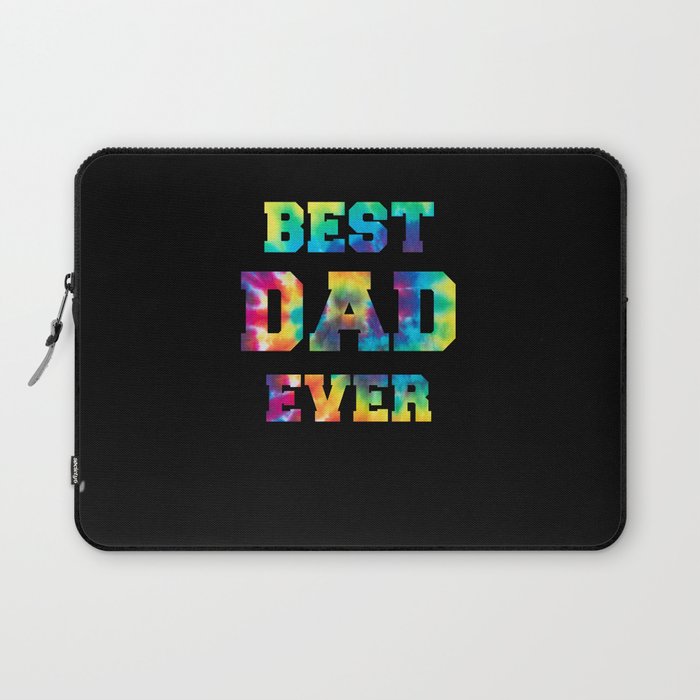 Father Papa Best Papa Best Dad Ever Hippie tie dye Laptop Sleeve