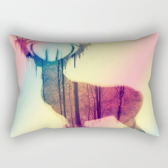 Deer colorful Rectangular Pillow