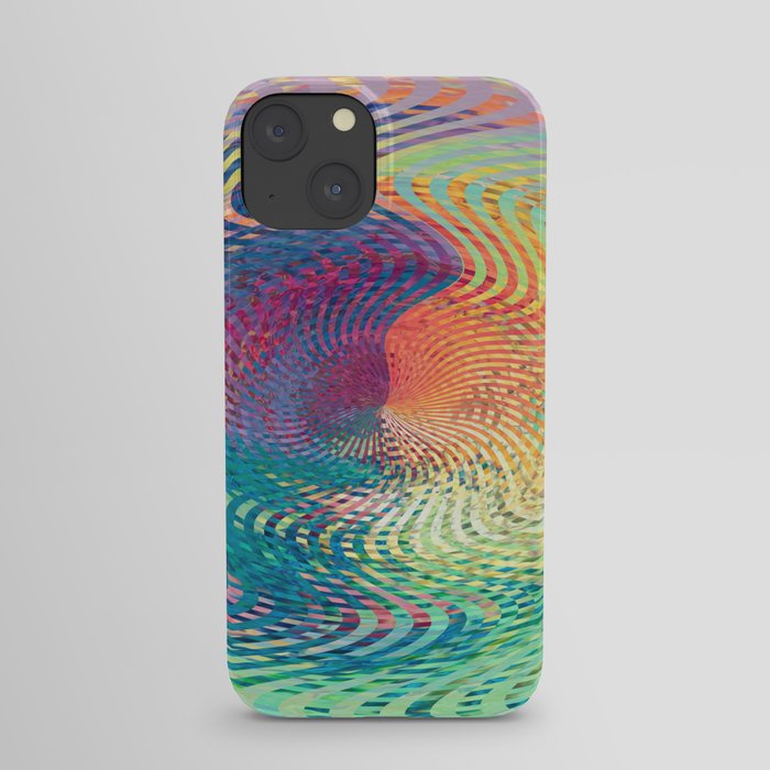 Rainbow Radiance: Multi-Colored Rainbow Wave iPhone Case