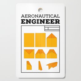 Aeronautical Engineer with Paper Plane Instructions Cutting Board