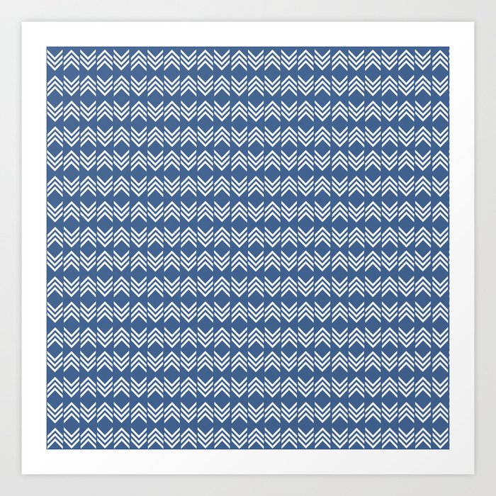Up and down small arrows retro 60s pattern 13 Art Print