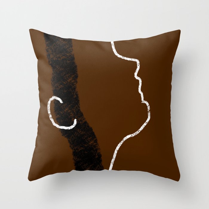 dark side #2 face Throw Pillow