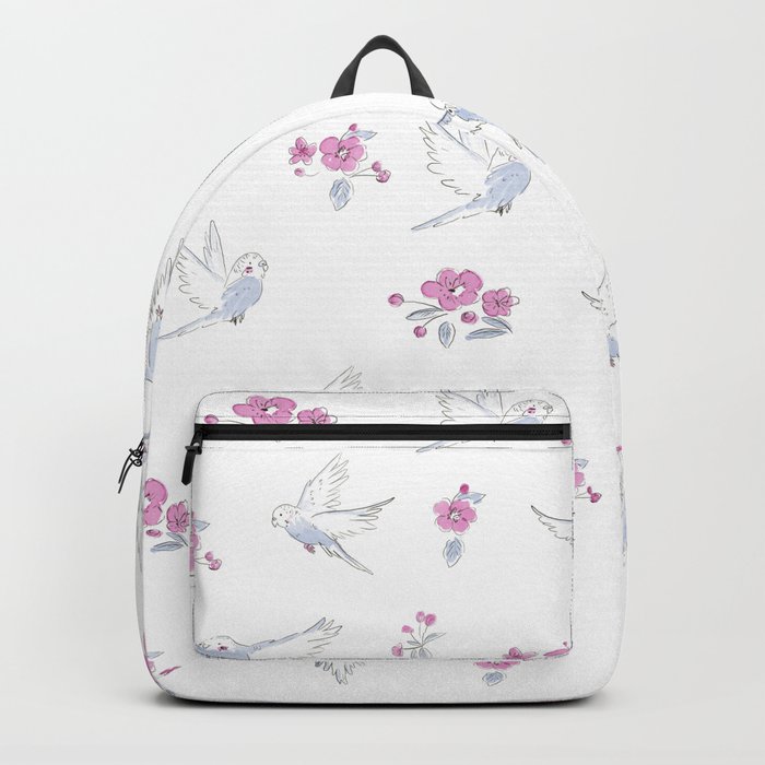 Floral budgies Backpack