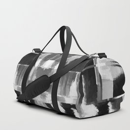 Monochrome Abstract Shapes Duffle Bag