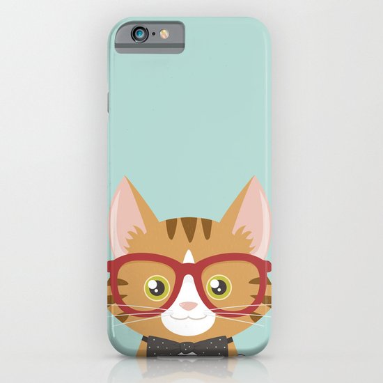 Orange Tabby Hipster Cat iPhone & iPod Case