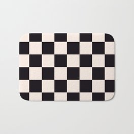 Black and white chess board pattern  Bath Mat