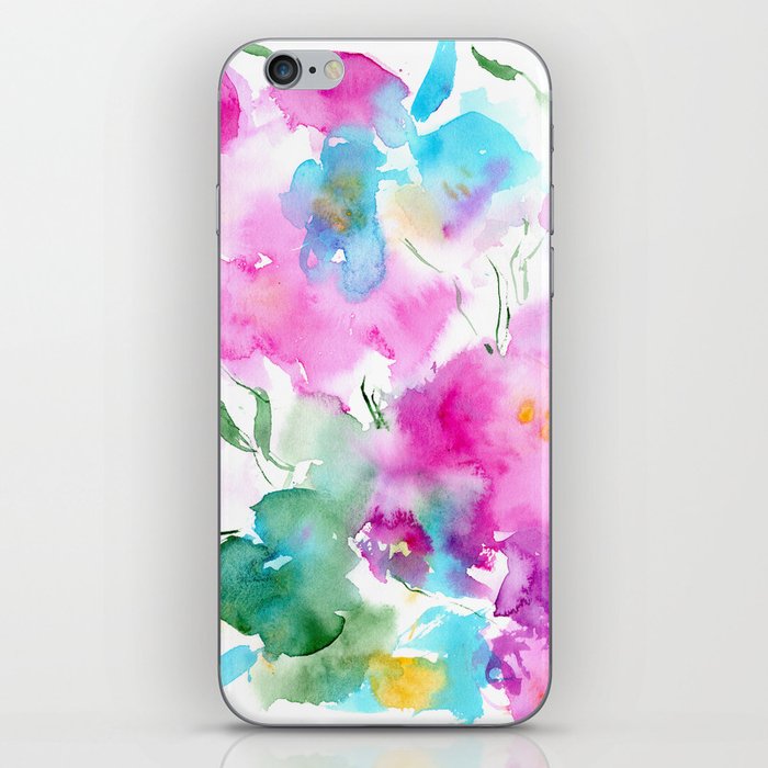 Floral abstraction #4 || watercolor iPhone Skin