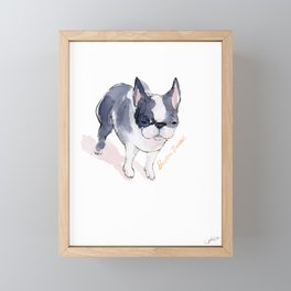 A Boston Terrier, Bobby Framed Mini Art Print