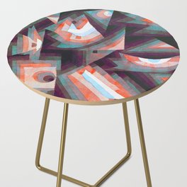 Remix Crystal gradation Painting  by Paul Klee Bauhaus  Side Table