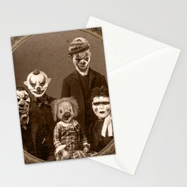 Creepy Clown Family Halloween Stationery Card