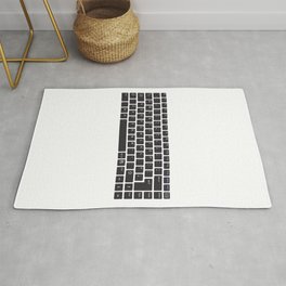 Computer Keyboard Buttons Silhouette Rug