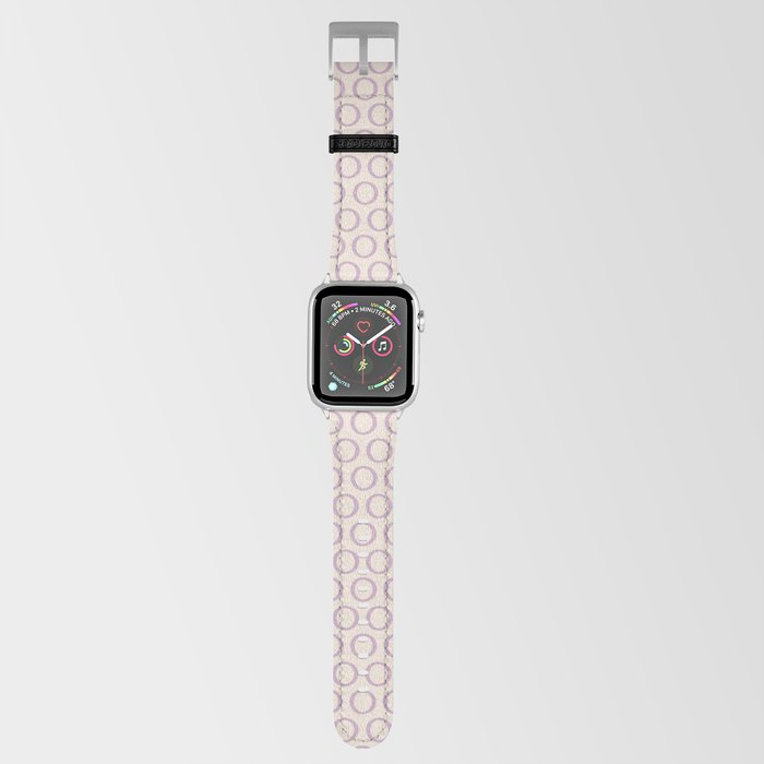Inky Dots Minimalist Pattern in Cream and Light Lilac Lavender Purple Apple Watch Band