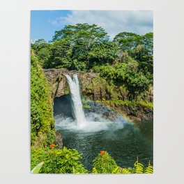 Hawaii, Rainbow Falls in Hilo. Poster