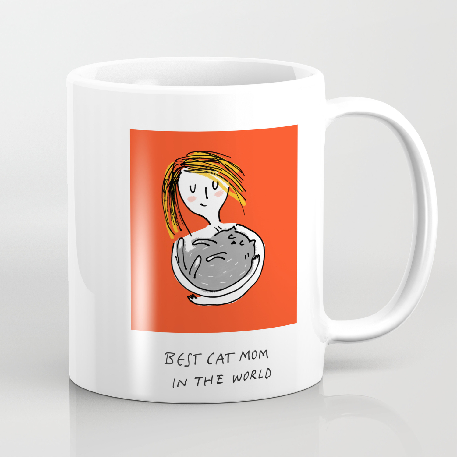 Cat Poster Best Cat Mom In The World Coffee Mug By Ezgikeles