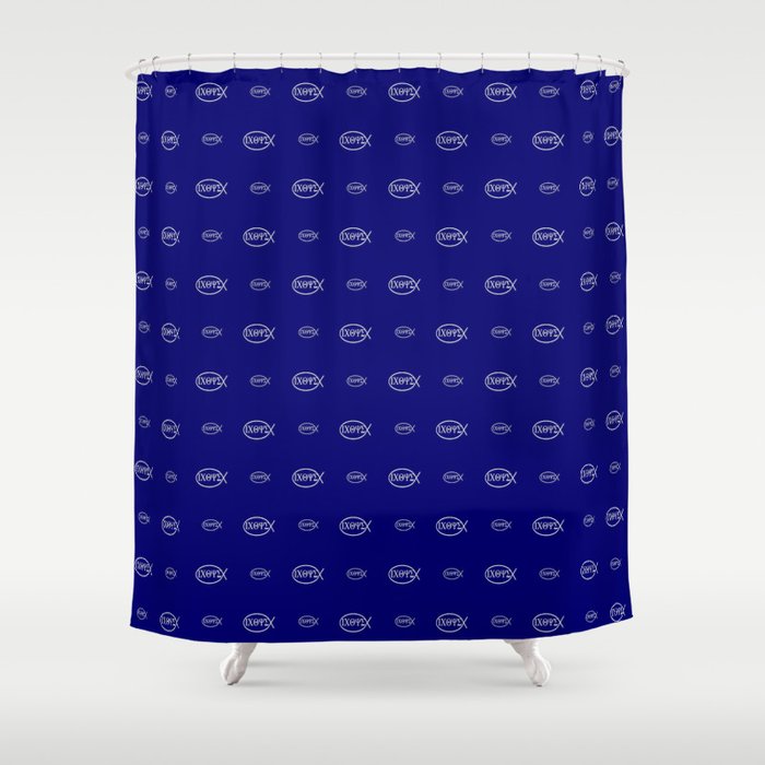 christogram 2 ichthys or ichthus Shower Curtain