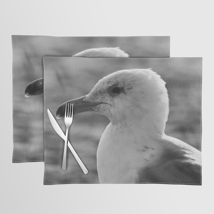 Seagull Black and White 2 Placemat by Marije Kouyzer Society6