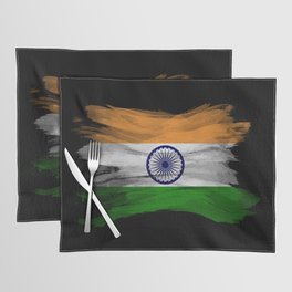 India flag brush stroke, national flag Placemat