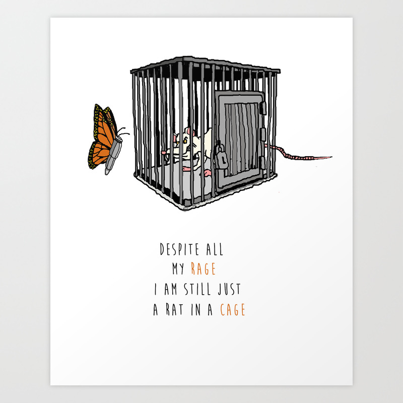 Bullet With Butterfly Wings Inspired Lyric Art Print Art Print