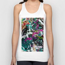 The Heart of it: A colorful street art inspired design with neon highlights by Alyssa Hamilton Art Unisex Tank Top