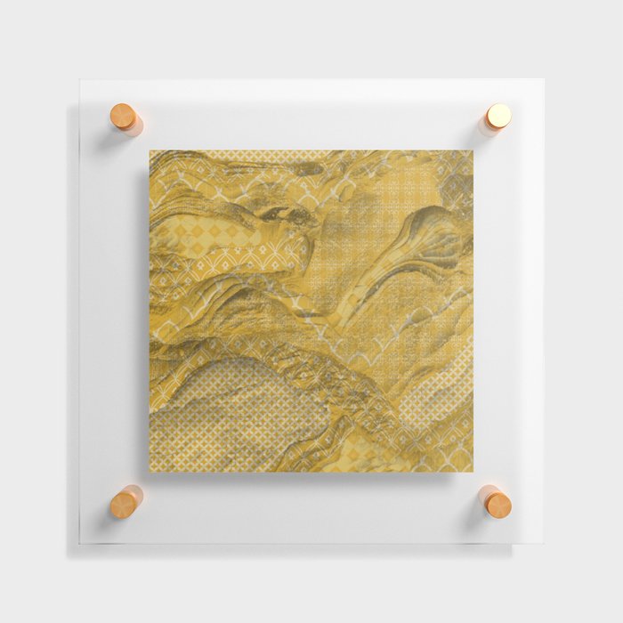 Mustard Abstract Floating Acrylic Print