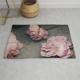 Dusty Pink Roses Rug
