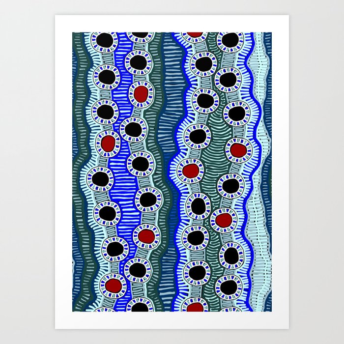 Authentic Aboriginal Art - Untitled (2021) Art Print