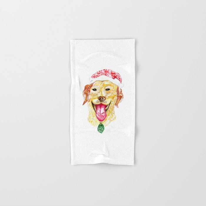 Cute Christmas Dog Hand Bath Towel Cute Christmas Dog Hand Bath Towel