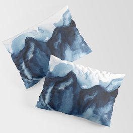 Abstract Indigo Mountains Pillow Sham