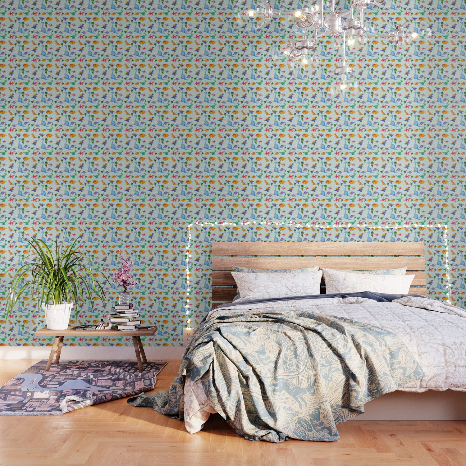 Colorful Cute Dinosaur Pattern Wallpaper By Parazitgoodz Society6 Please contact us if you want to publish a dinosaur aesthetic. colorful cute dinosaur pattern wallpaper by parazitgoodz