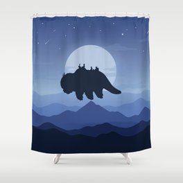 Appa Night Sky Flying Bison ATLA Shower Curtain