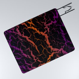 Cracked Space Lava - Purple/Orange Picnic Blanket