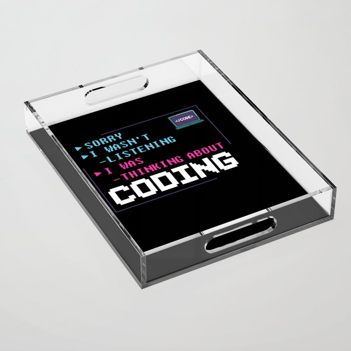 Coding Programmer Gift Medical Computer Developer Acrylic Tray