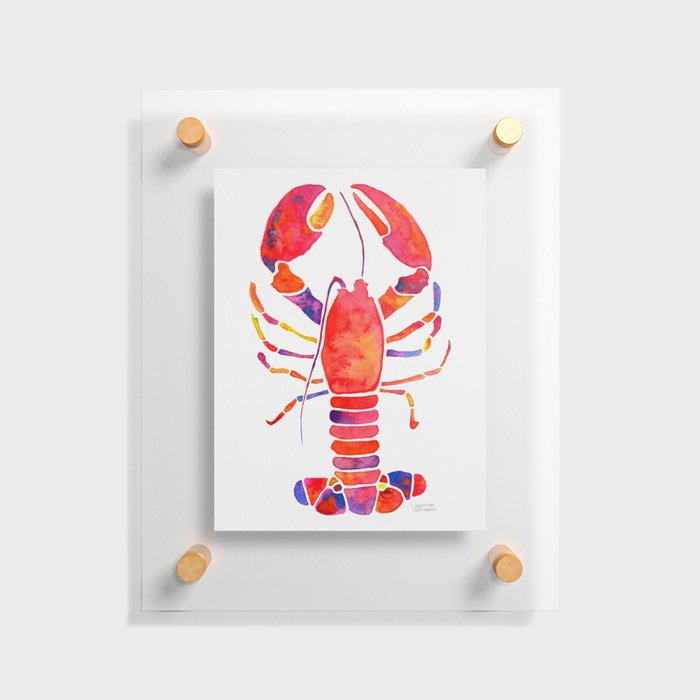 Lobster Watercolor Floating Acrylic Print