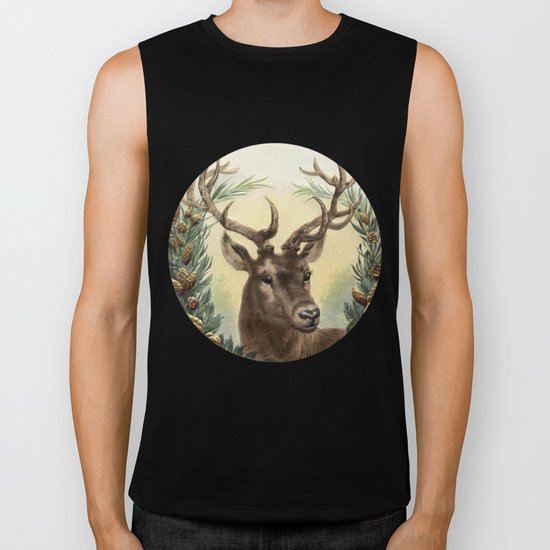 Retro Deer Biker Tank